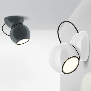 Stilnovo Aplică LED Gravitino rotativă albă de perete, reglabil, Alb, Camera de zi / sufragerie, Metal, Design