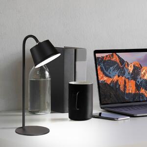 FH Lighting Voet lampă de masă LED acumulator, dim negru-nisip, reglabil, Negru, dormitor, Metal, Modern