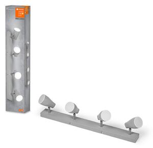 LEDVANCE Pear spot LED aplicat GU10 4 becuri gri, Gri, Camera de zi / sufragerie, Plastic, Modern, Plafon cu flacără multiplă