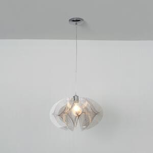 Holländer Lucia lampă suspendată, abajur filigran maro/clar, reglabil, Transparent, Camera de zi / sufragerie, Plastic, Design