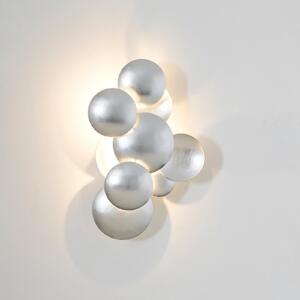 Holländer Aplică de perete cu LED BOLLADARIA, argintiu, 42 x 27 cm, metal, dimabil, reglabil, Metalic, Camera de zi / sufragerie, Metal, Design