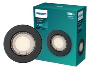 Philips - Spot LED încastrat PERIDOT RGBW reglabil 1xGU10/6,5W/230V, negru + telecomandă