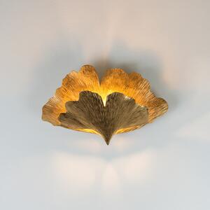 Holländer Ginkgo Due aplică auriu, Auriu / Alamă, Camera de zi / sufragerie, Metal, Design