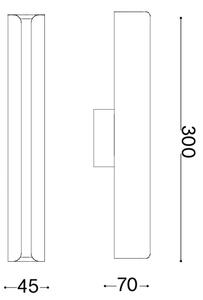 Ideal Lux - Aplica de perete LED DORICA LED/8,5W/230V crom mat