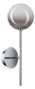 IDEAL LUX Aplică Equinoxe, crom/gri fumuriu, înălțime 45 cm, Crom, Camera de zi / sufragerie, Metal