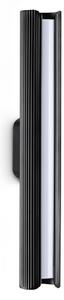 IDEAL LUX Aplică de perete LED Dorica, negru, înălțime 30 cm, metal, Negru, Camera de zi / sufragerie, Aluminiu, Modern