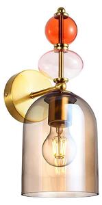 Aplica de perete TROPEA 1xE27/15W/230V auriu/bej fumuriu