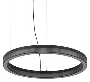 IDEAL LUX Lampă suspendată LED Crown, Ø 60 cm, negru, metal, Negru, Camera de zi / sufragerie, Metal, Modern