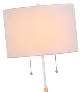 Lampă de podea FOGO, 2x E27/15W/230V, alb/bej