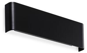 IDEAL LUX Aplică LED Delta, negru, lățime 30 cm, 4.000 K, Negru, Camera de zi / sufragerie, Aluminiu, Modern, Perete unghiular