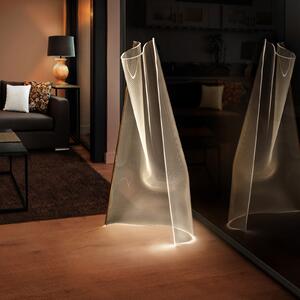 Schuller Valencia Velos lampadar LED, auriu-rosé, formă organică, Transparent, Camera de zi / sufragerie, Plastic, Design