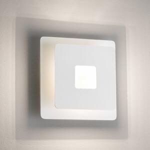 FISCHER & HONSEL Aplică de perete LED Hennes, lățime 18 cm, alb, Alb, Camera de zi / sufragerie, Metal, Modern
