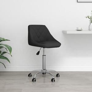 Scaun de birou pivotant, negru, piele ecologică