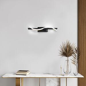 FISCHER & HONSEL Aplică de perete LED Bridge cu senzor mișcare dimabil CCT negru, reglabil, Negru, Camera de zi / sufragerie, Metal, Modern