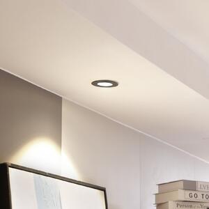 Arcchio LED downlight Lirin, negru, 3,000K, reglabil, Negru, Camera de zi / sufragerie, Metal, Modern