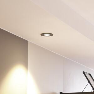 Arcchio LED downlight Jyra, negru, 2,700K, reglabil, Negru, Camera de zi / sufragerie, Metal, Modern