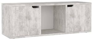 Comodă TV, gri beton, 88,5x27,5x30,5 cm, lemn prelucrat
