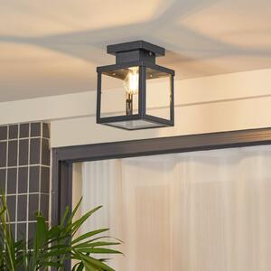 Lindby Lampă de exterior Mandus, negru, oțel inoxidabil, 22cm, reglabil, Negru, Metal, Modern
