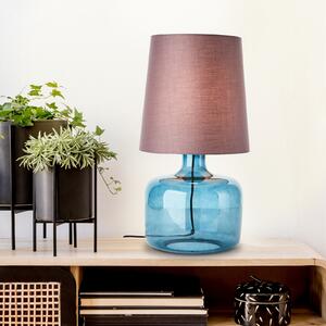 Brilliant Hydra lampă de masă 57cm taupe/albastru închis, Albastru, Camera de zi / sufragerie, Sticlă
