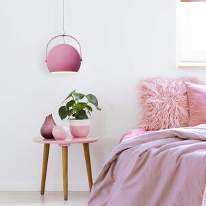 Näve Colorado lampă suspendată abajur rotund pink, reglabil, Roz / Rosé, Camera de zi / sufragerie, Metal, Vintage, glob