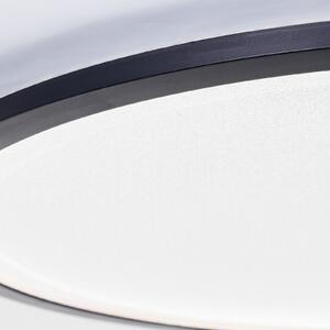 Brilliant Mosako plafonieră LED Ø 50 cm CCT 3.000-6.500 K, reglabil, Negru, Camera de zi / sufragerie, Plastic, Modern