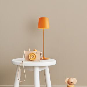 Brilliant Kaami LED lampă de masă reîncărcabilă, dimabil portocaliu mat, reglabil, Portocaliu, Camera de zi / sufragerie, Metal, Modern