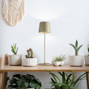 Brilliant Kaami LED lampă de masă reîncărcabilă, dimabil aur mat, reglabil, Auriu / Alamă, Camera de zi / sufragerie, Metal, Modern