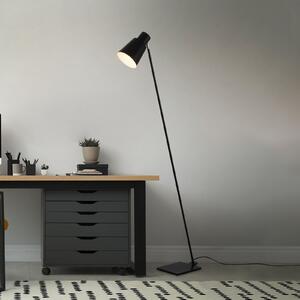 Briloner Ekko lampadar, reglabil, E27, negru, Negru, Camera de zi / sufragerie, Metal, Modern