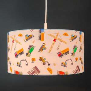 Niermann Standby Lampă suspendată Șantier cu abajur textil, reglabil, Multicolor, Camera copiilor, Țesătură / Textil