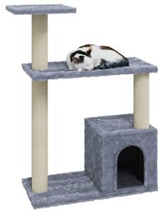 Ansamblu pisici, stâlpi din funie sisal, gri deschis, 70 cm