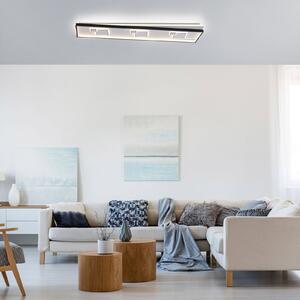 Paul Neuhaus Mailak plafonieră LED, lungime 97 cm, Negru, Camera de zi / sufragerie, Metal, Modern, Plafon cu flacără multiplă