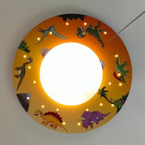 Niermann Standby Plafonieră Dinozauri cu cer înstelat LED-uri, Multicolor, Camera copiilor, Plastic, Plafon cu flacără multiplă