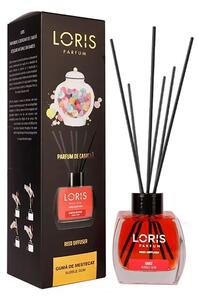 Sticluta cu odorizant lichid si betisoare, 125 ml, Loris Bubble Gum