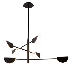 Viokef Ada lampă suspendată, 6 becuri, reglabil, Negru, Camera de zi / sufragerie, Metal
