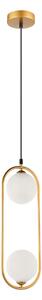 Viokef Fancy lampă suspendată, 2 becuri, auriu, reglabil, Auriu / Alamă, Camera de zi / sufragerie, Metal