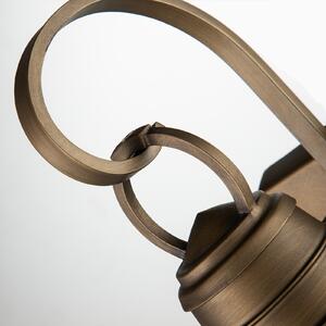 KICHLER Aplică de exterior Bridgeton alamă Ø 17,8 cm, reglabil, Bronz / Alamă Veche, Metal, Maritimă, Soclu de perete jos