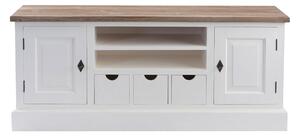 Dulap TV Brighton 150x40x65 cm alb & natural