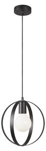 Viokef Malou lampă suspendată, 1 bec, reglabil, Negru, Camera de zi / sufragerie, Metal