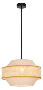 Viokef Suspensie Erica, o singură lumină, Ø 35 cm, reglabil, Lemn, Camera de zi / sufragerie, Lemn