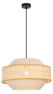 Viokef Suspensie Erica, o singură lumină, Ø 45 cm, reglabil, Lemn, Camera de zi / sufragerie, Lemn