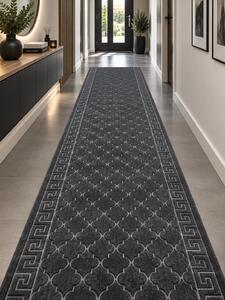 Traversă Versace Gri, Model Geometric, 100% Poliester, 715 g mp 1.2 metri, 2 metri
