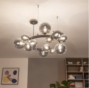 Brilagi - Lustră LED suspendată pe cablu MILLA, 15xG9/3W/230V, negru cromat/fumuriu