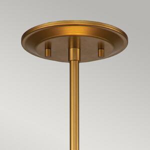Elstead Ziggy lampă suspendată, Ø 40 cm, auriu, reglabil, Auriu / Alamă, Camera de zi / sufragerie, Metal