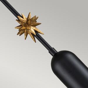 Elstead Lampă suspendată Etoile 1fl Ø 13,3 cm negru mat, reglabil, Negru, Camera de zi / sufragerie, Metal, Modern