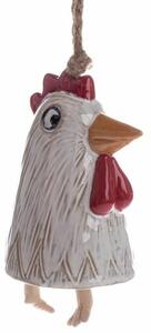 Decorațiune suspendată din ceramică Clopotul cocoș , 8,2 x 6,6 x 11,5 cm