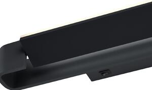 HELL Box aplică LED, rotativă, negru, Negru, Camera de zi / sufragerie, Metal, Modern