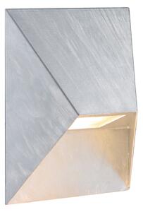 Nordlux Pontio 15 aplică de exterior unghiulară, zincată, reglabil, Metalic, Metal, Modern, Soclu de perete jos