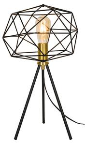 Viokef Komodo lampă de masă din oțel, Negru, Camera de zi / sufragerie, Metal