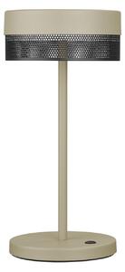 HELL Lampă de masă LED Baterie reîncărcabilă Mesh, înălțime 30cm nisip/negru, reglabil, Bej, Camera de zi / sufragerie, Aluminiu, Modern