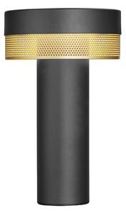 HELL Lampă de masă cu LED Baterie reîncărcabilă Mesh, înălțime 24cm,, reglabil, Negru, Camera de zi / sufragerie, Metal, Modern